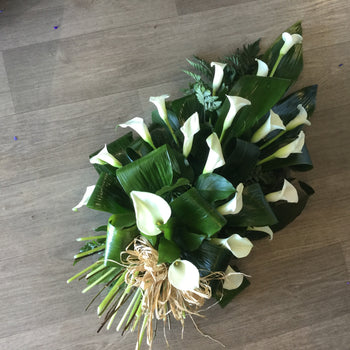 Tied Spray, Tied Sheaf - White Calla Lily