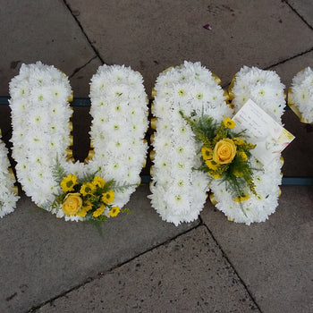 Funeral Tribute Lettering