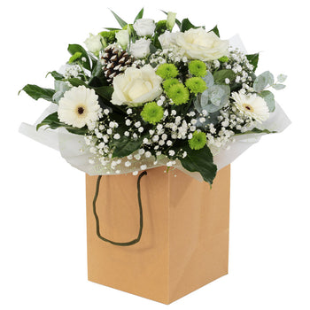 Blanket of Snow handtied bouquet