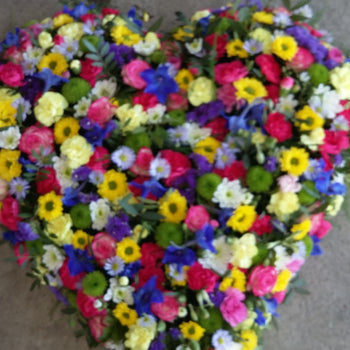 Heart Shaped design  (Closed heart shape no hole in middle) open work with flowers