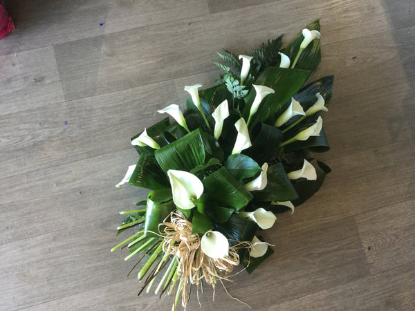 Tied Spray, Tied Sheaf - White Calla Lily