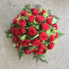 Posie funeral tribute, roses