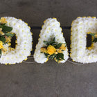 DAD massed lettering funeral tribute