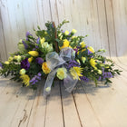 Small seasonal basket in delicate lemons and lilacs, PICTURE SHOWN IS SMALL SIZE