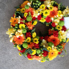 Open wreath ring funeral tribute
