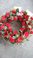 Open wreath ring funeral tribute