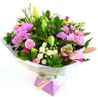 Pink and Lime green  hand tied design